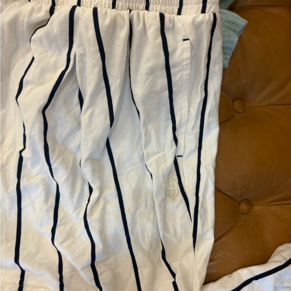 FP Movement by Free People White and Black Striped Cropped Jacket + Shorts Set - Picture 5 of 7